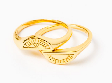 Gold 18K pair rings 