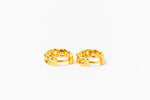 Gold plated twisted huggie earrings