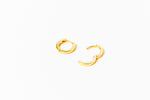 Thin 18K gold hoop earrings 